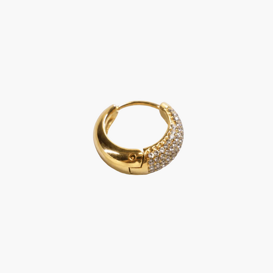 Pavé Dome Hoop Earrings