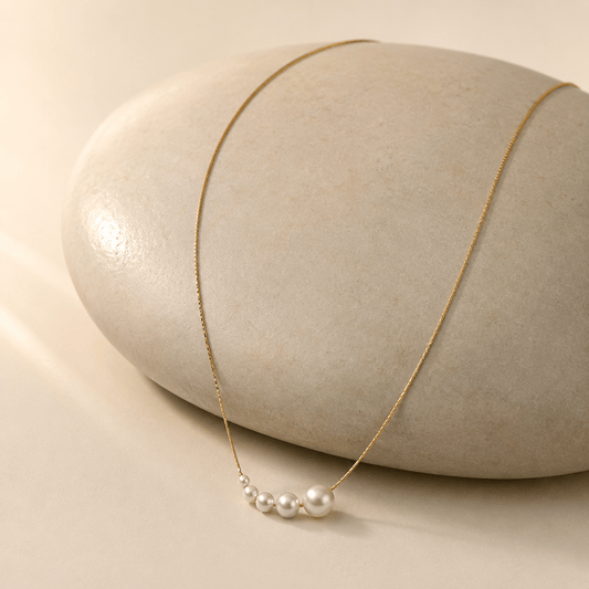 Dainty Pearl Chain Necklace