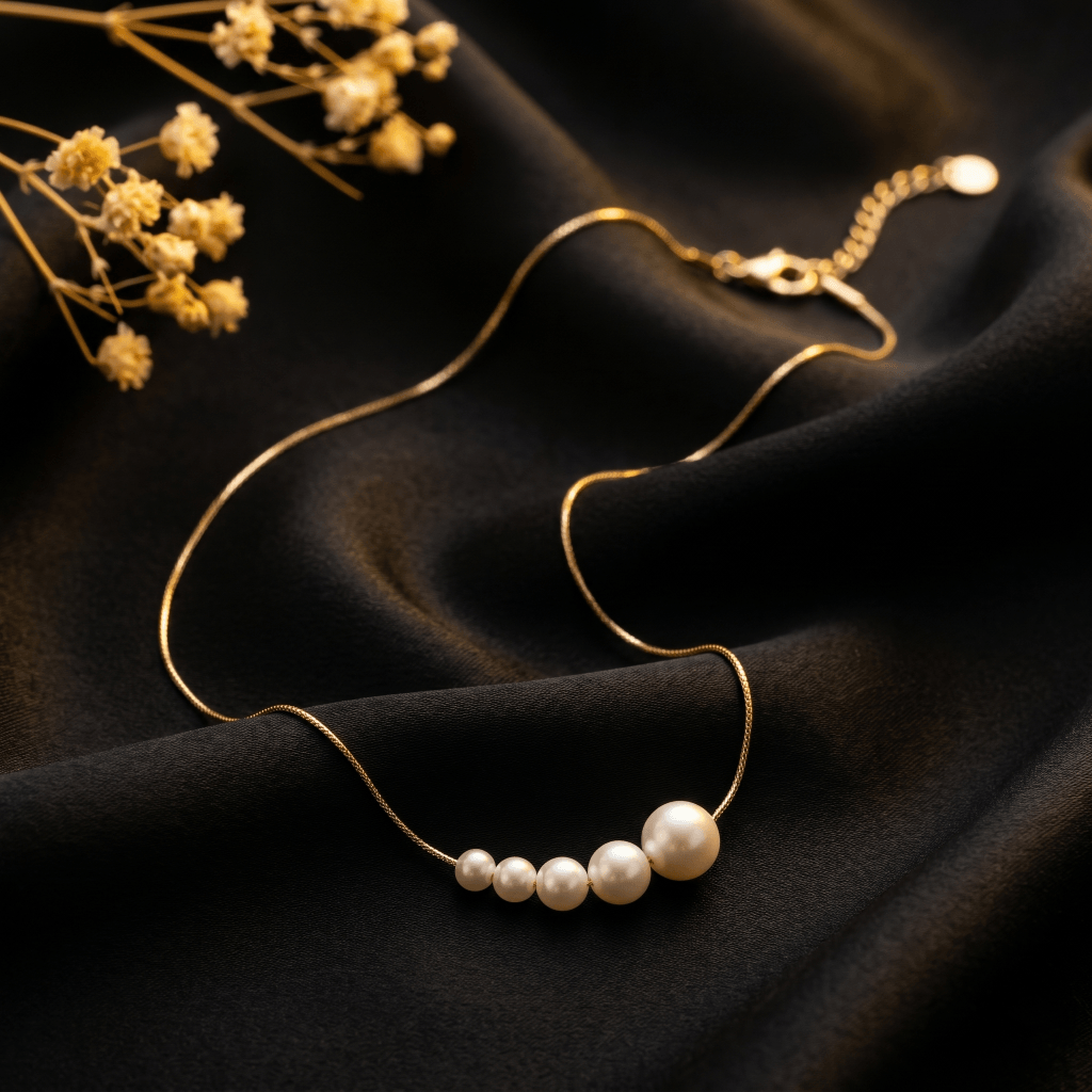 Dainty Pearl Chain Necklace
