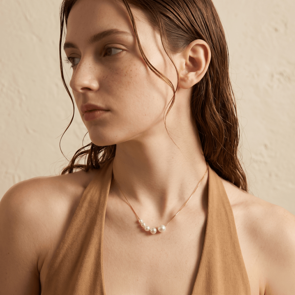 Dainty Pearl Chain Necklace