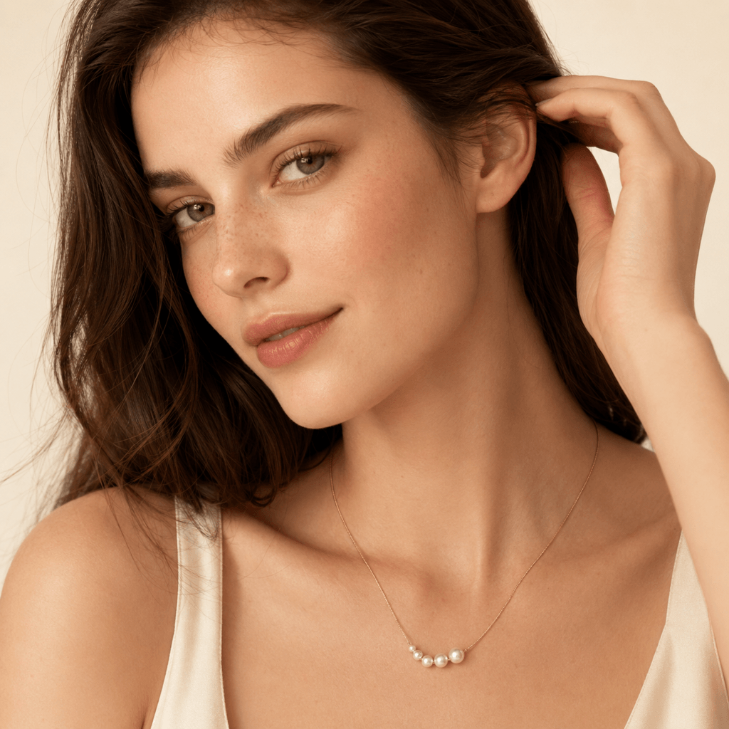 Dainty Pearl Chain Necklace