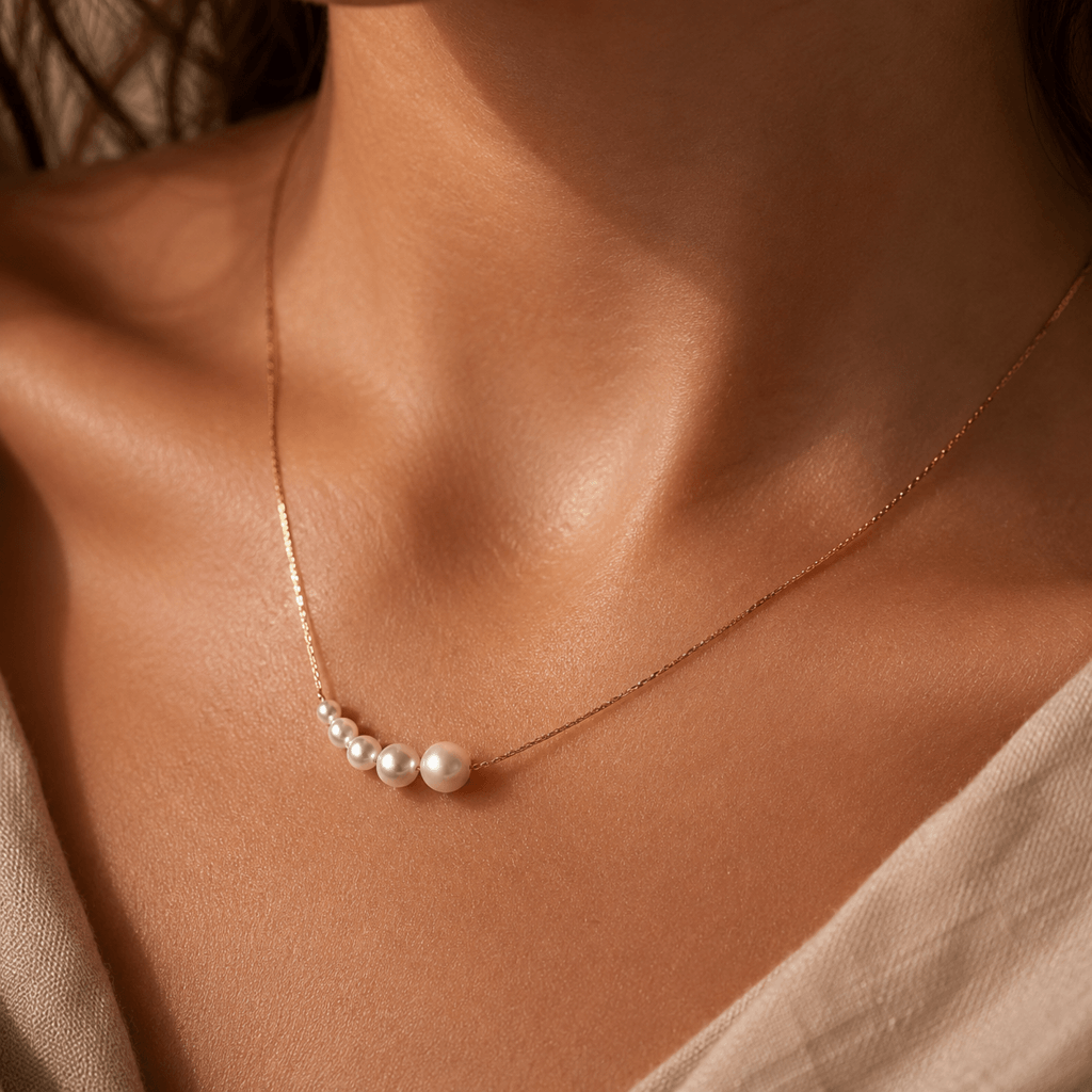 Dainty Pearl Chain Necklace